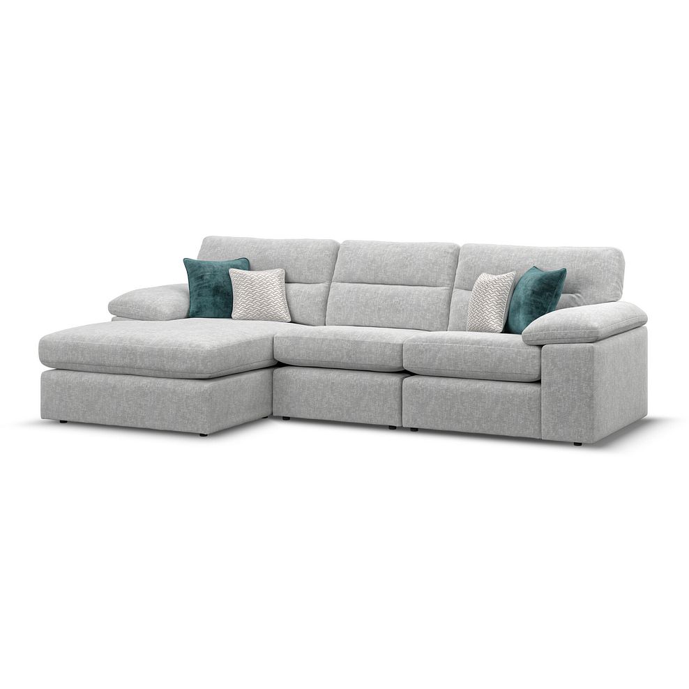 Morgan Modular 3 Seater Left Hand Chaise Sofa in Cupid Silver fabric - Group 14 1