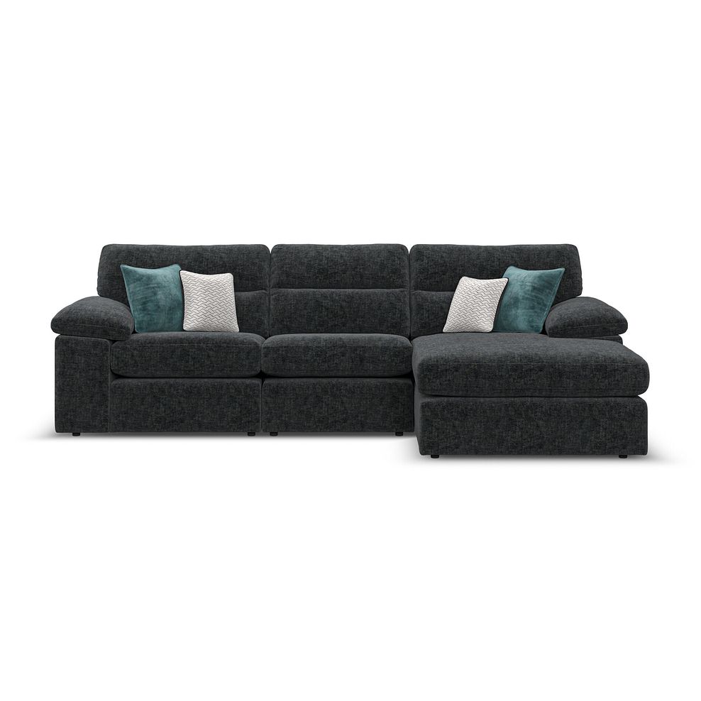 Morgan Modular 3 Seater Right Hand Chaise Sofa in Cupid Charcoal fabric - Group 15 2
