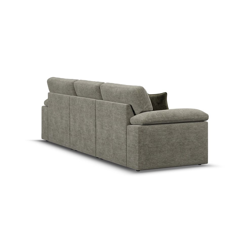 Morgan Modular 3 Seater Right Hand Chaise Sofa in Olive Green Fabric - Group 15 3