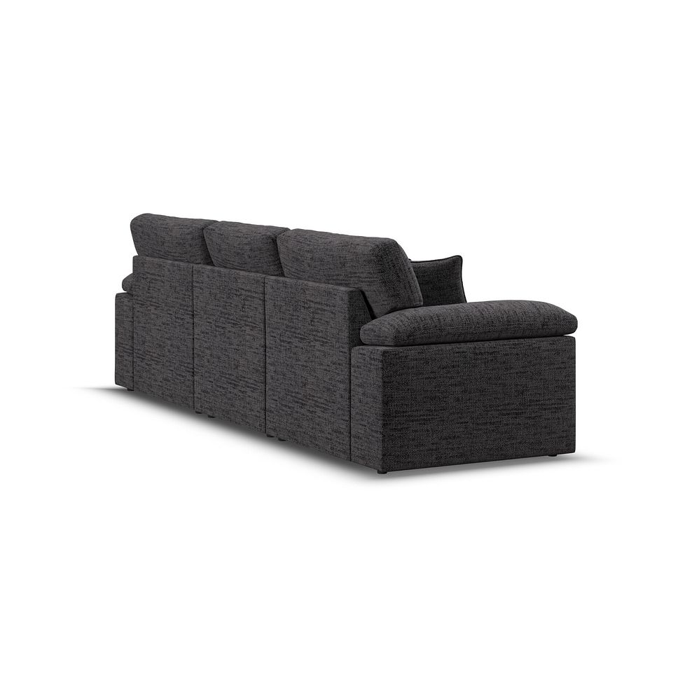 Morgan Modular 3 Seater Right Hand Chaise Sofa in Santos Black with Green and Grey Scatters - Group 15 3
