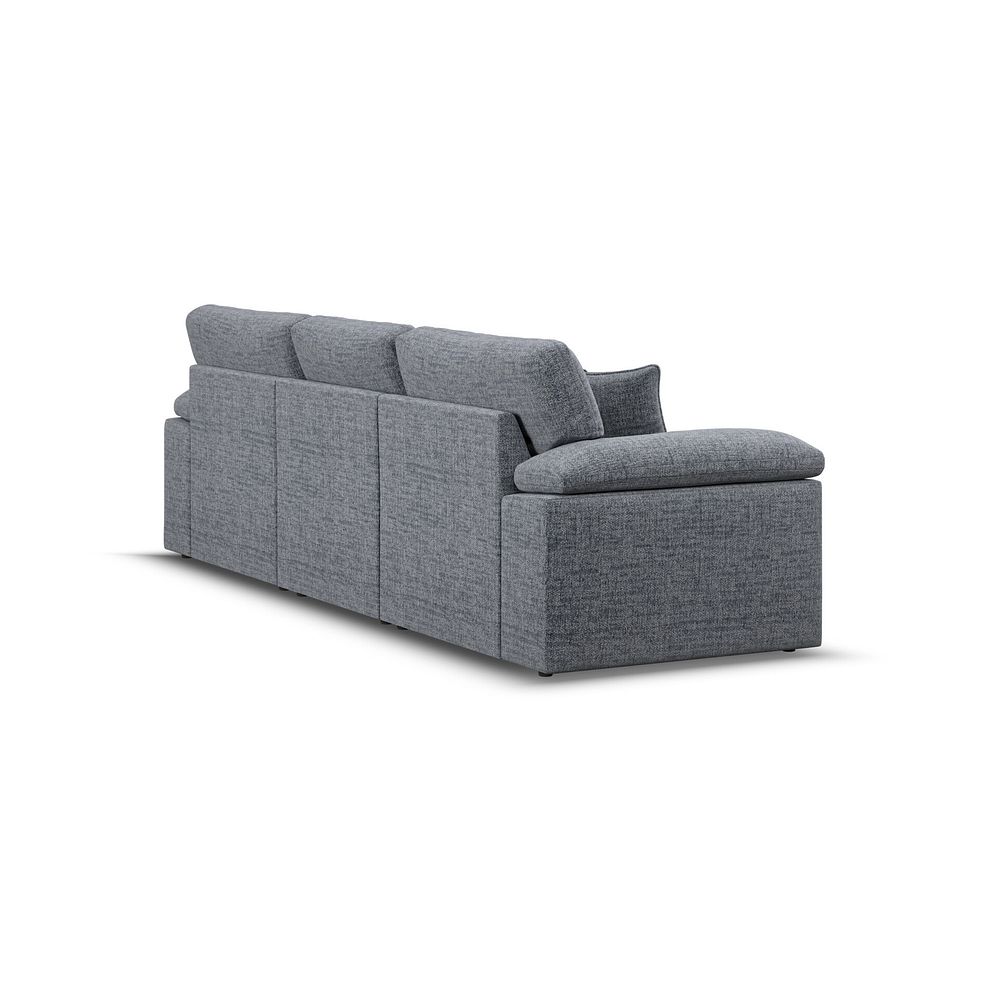 Morgan Modular 3 Seater Right Hand Chaise Sofa in Santos Grey with Green and Grey Scatters - Group 15 3