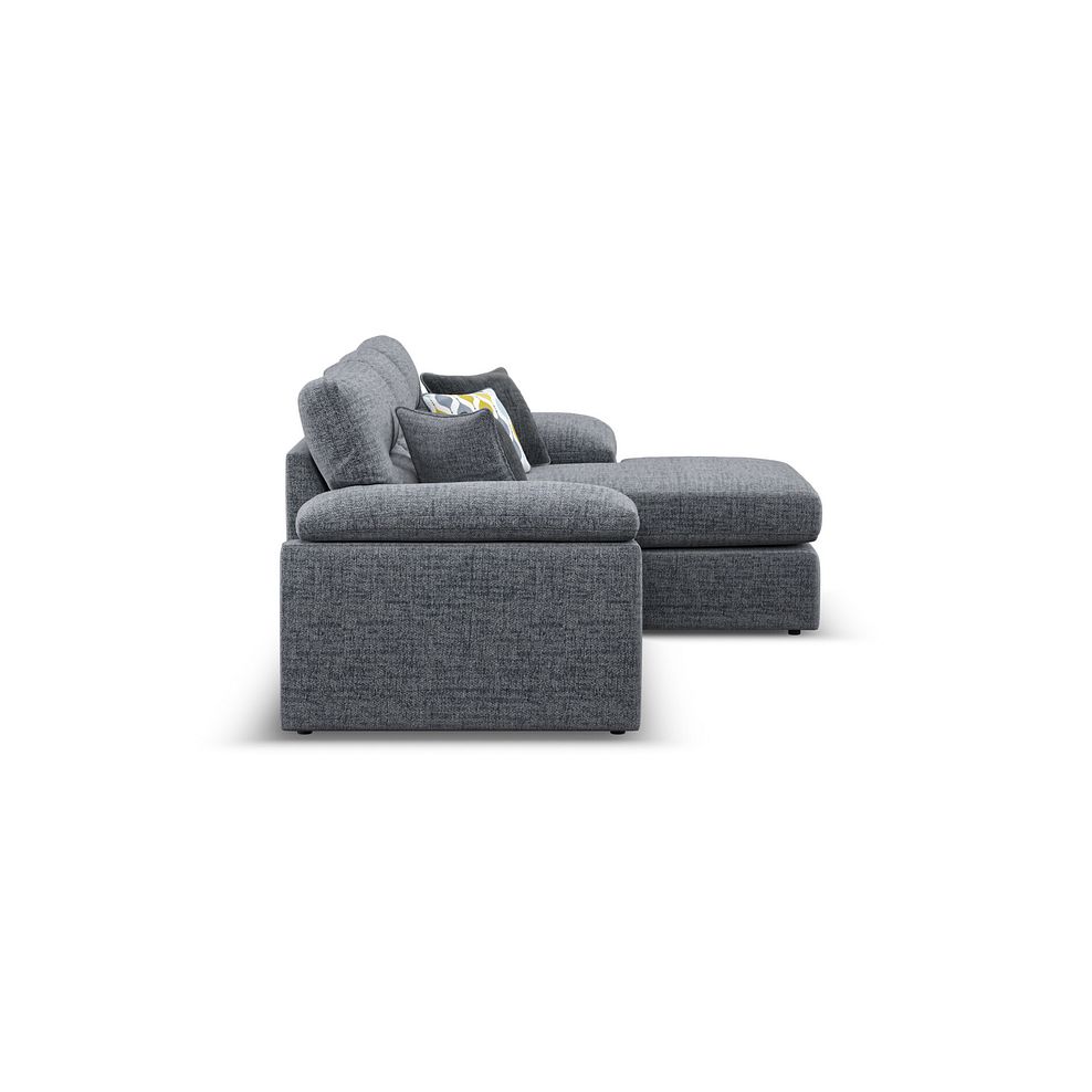 Morgan Modular 3 Seater Right Hand Chaise Sofa in Santos Grey with Green and Grey Scatters - Group 15 4