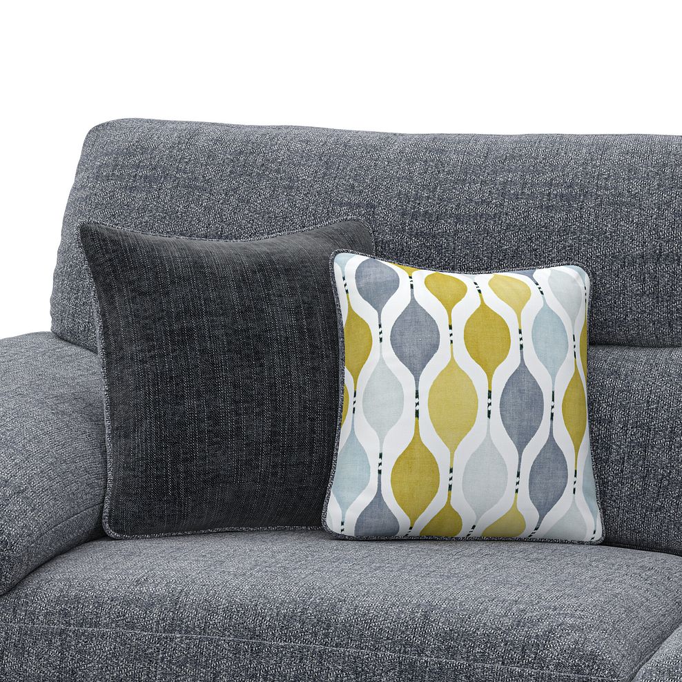 Morgan Modular 3 Seater Right Hand Chaise Sofa in Santos Grey with Green and Grey Scatters - Group 15 5