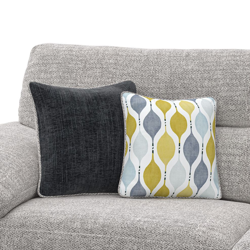 Morgan Modular 3 Seater Right Hand Chaise Sofa in Santos Silver with Green and Grey Scatters - Group 15 7