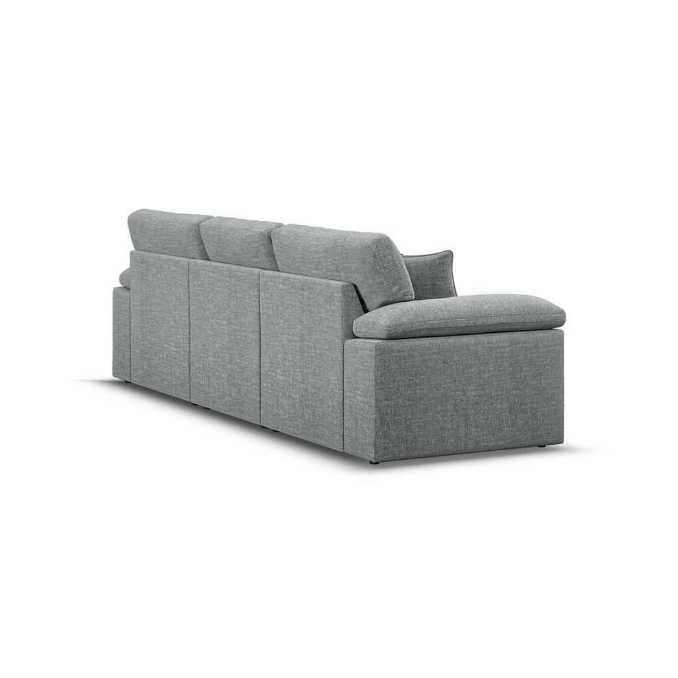 Morgan Modular 3 Seater Right Hand Chaise Sofa in Santos Steel with Green and Grey Scatters - Group 15 3