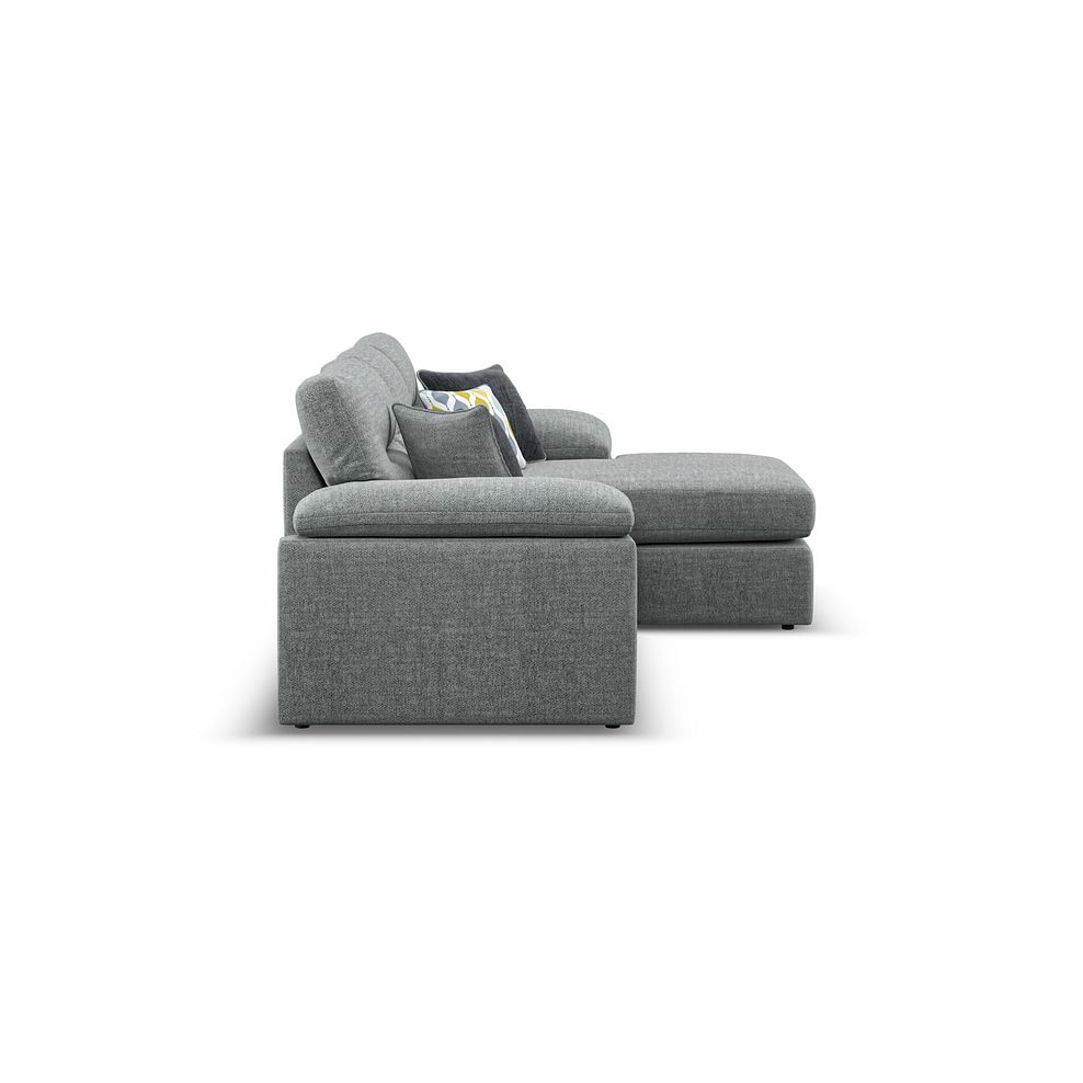 Morgan Modular 3 Seater Right Hand Chaise Sofa in Santos Steel with Green and Grey Scatters - Group 15 4