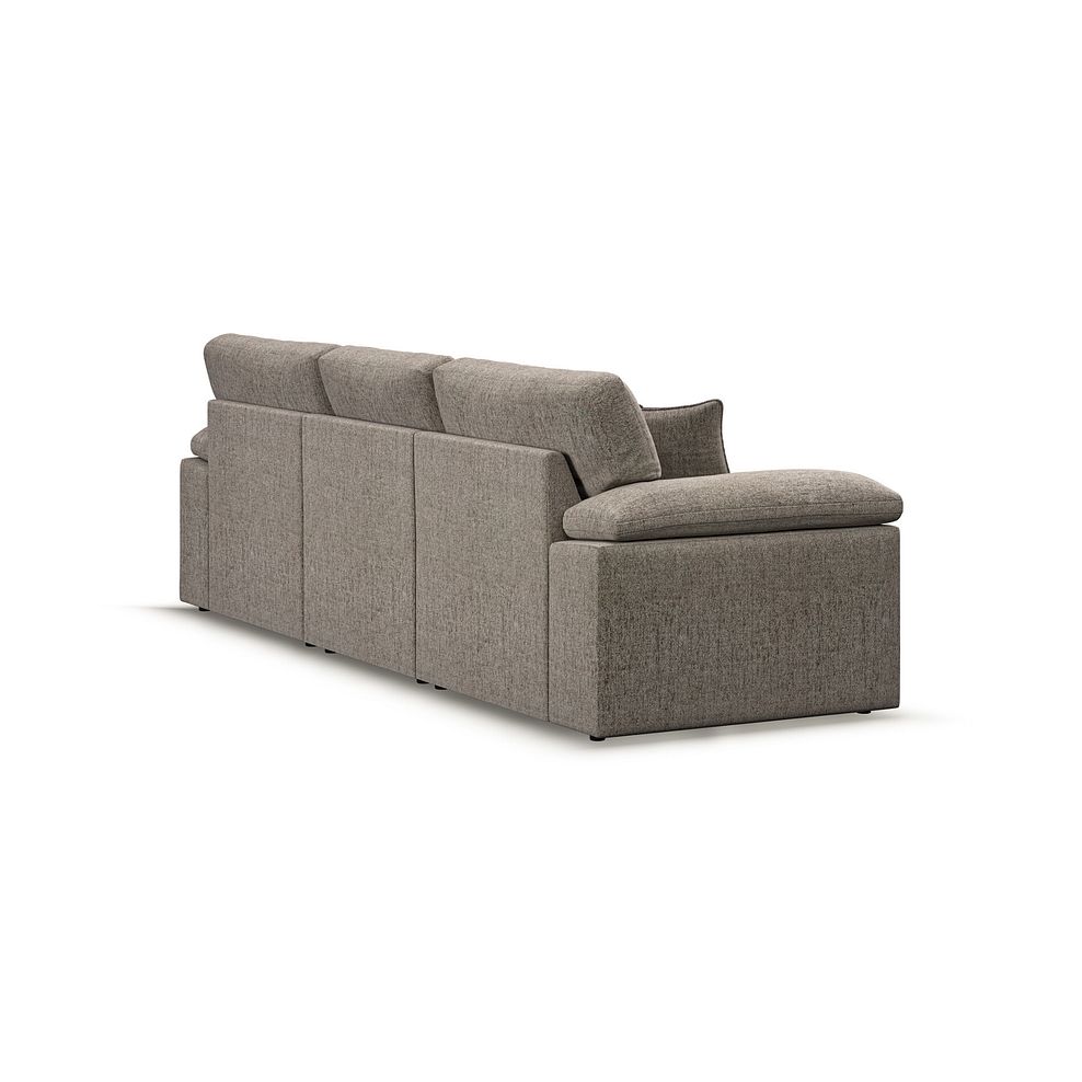 Morgan Modular 3 Seater Right Hand Chaise Sofa in Santos Taupe with Orange and Beige Scatters - Group 15 3