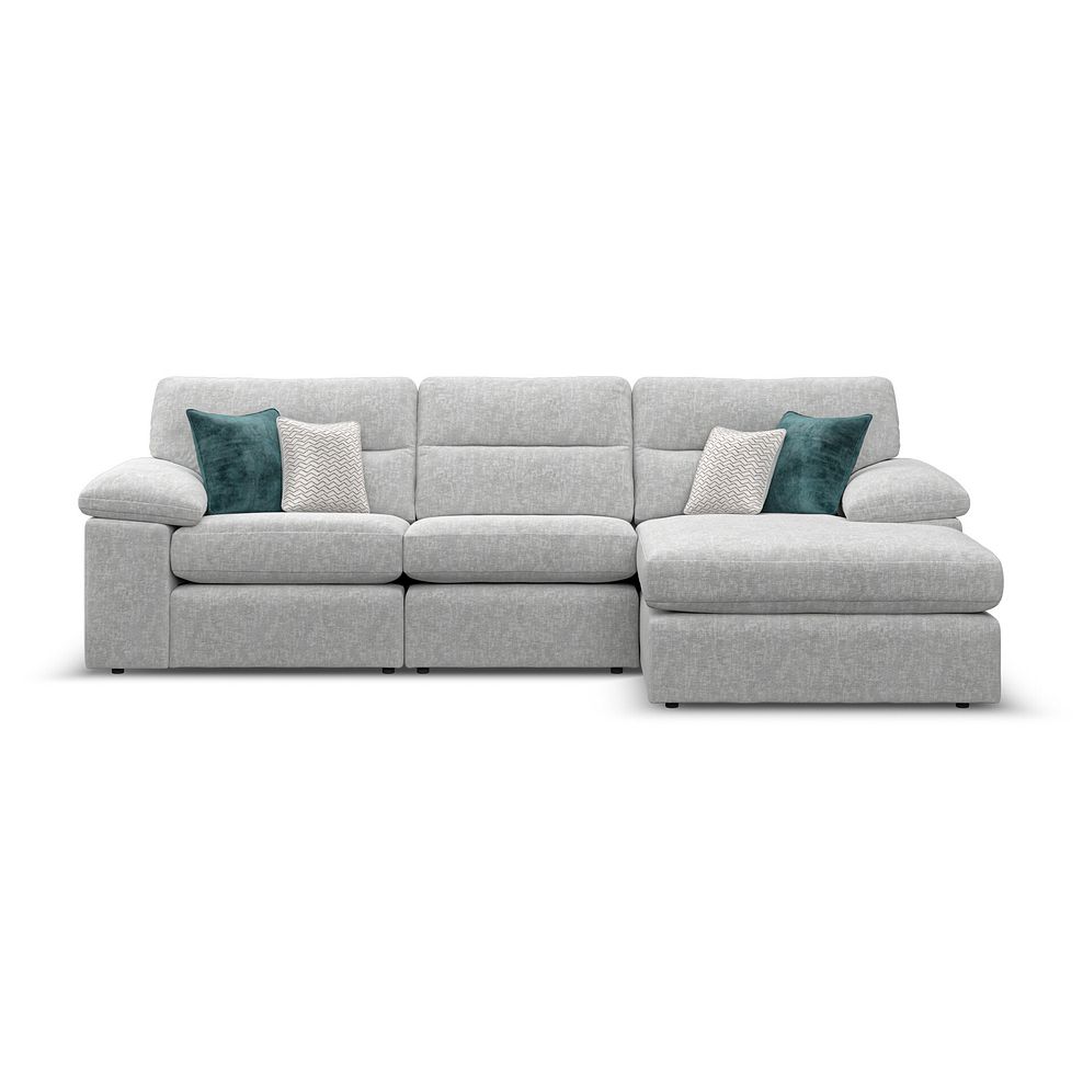 Morgan Modular 3 Seater Right Hand Chaise Sofa in Cupid Silver fabric - Group 15 2