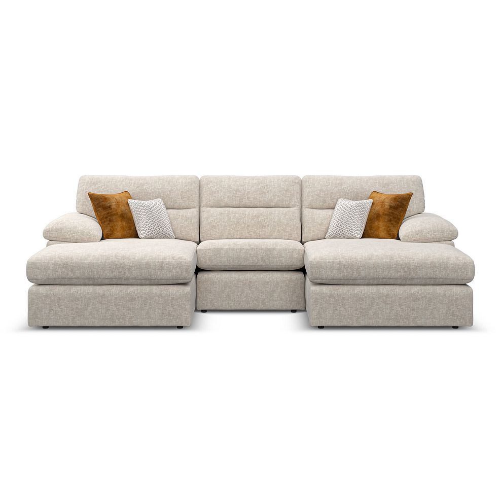 Morgan Modular 3 Seater U-Shape Chaise Sofa in Cupid Beige fabric - Group 16 2