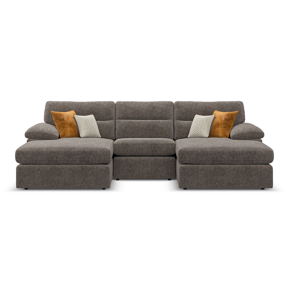 Morgan Modular 3 Seater U-Shape Chaise Sofa in Cupid Brown fabric - Group 16 2