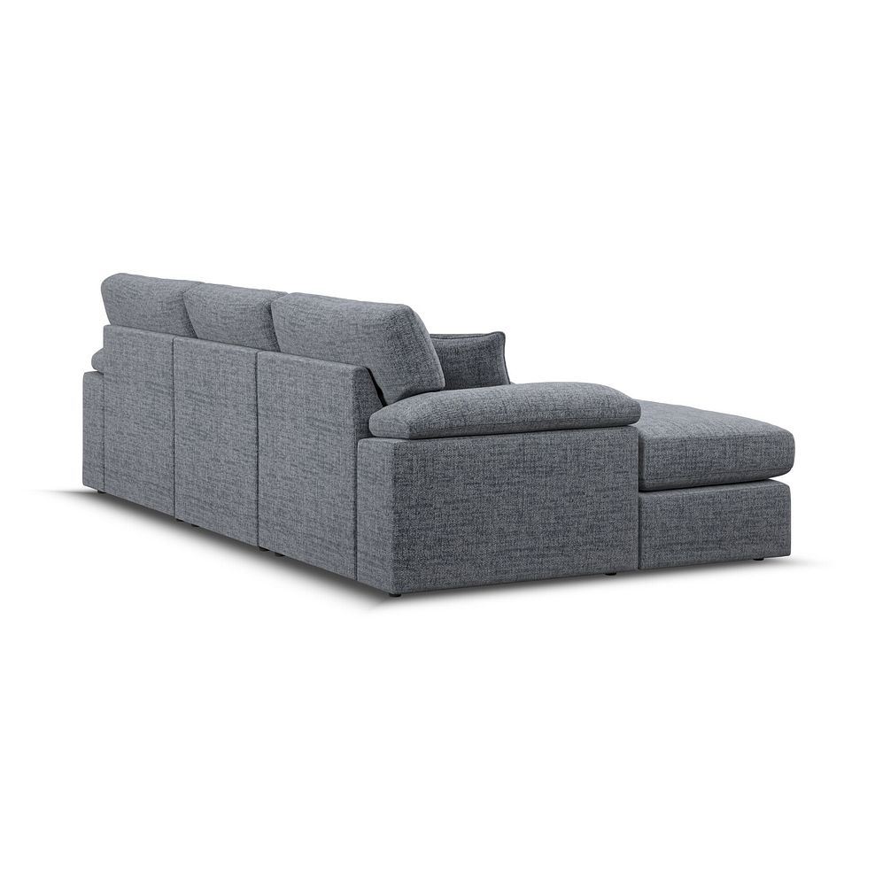 Morgan Modular 3 Seater U-Shape Chaise Sofa in Santos Grey with Green and Grey Scatters - Group 16 3
