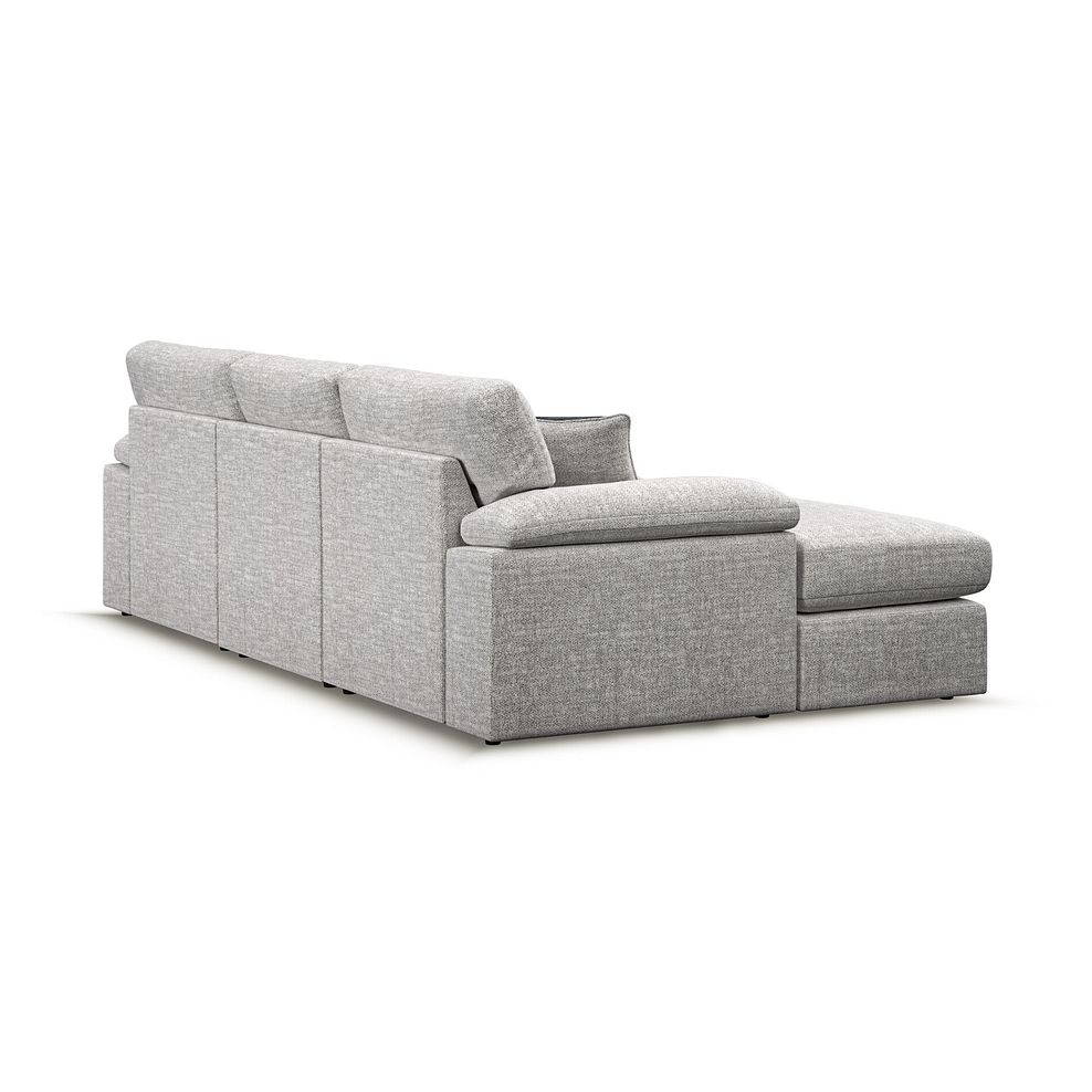 Morgan Modular 3 Seater U-Shape Chaise Sofa in Santos Silver with Green and Grey Scatters - Group 16 5
