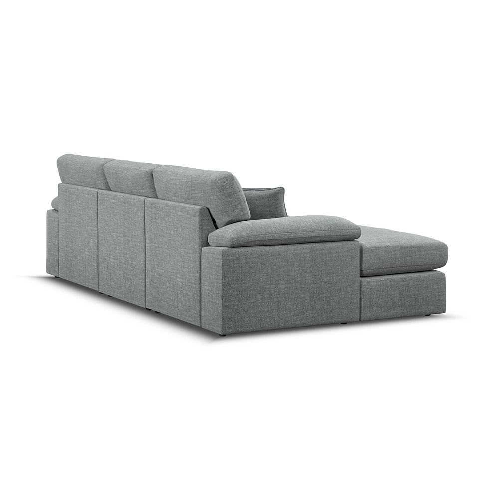 Morgan Modular 3 Seater U-Shape Chaise Sofa in Santos Steel with Green and Grey Scatters - Group 16 3