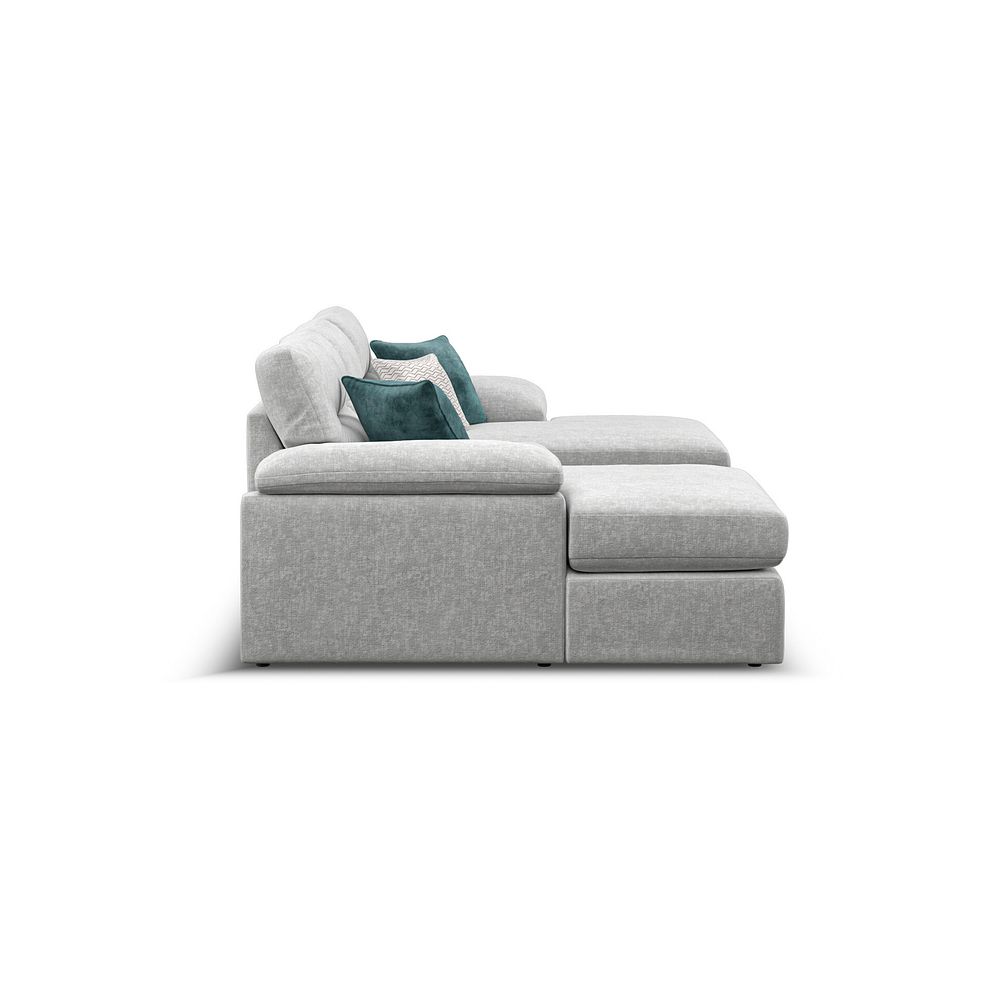 Morgan Modular 3 Seater U-Shape Chaise Sofa in Cupid Silver fabric - Group 16 4