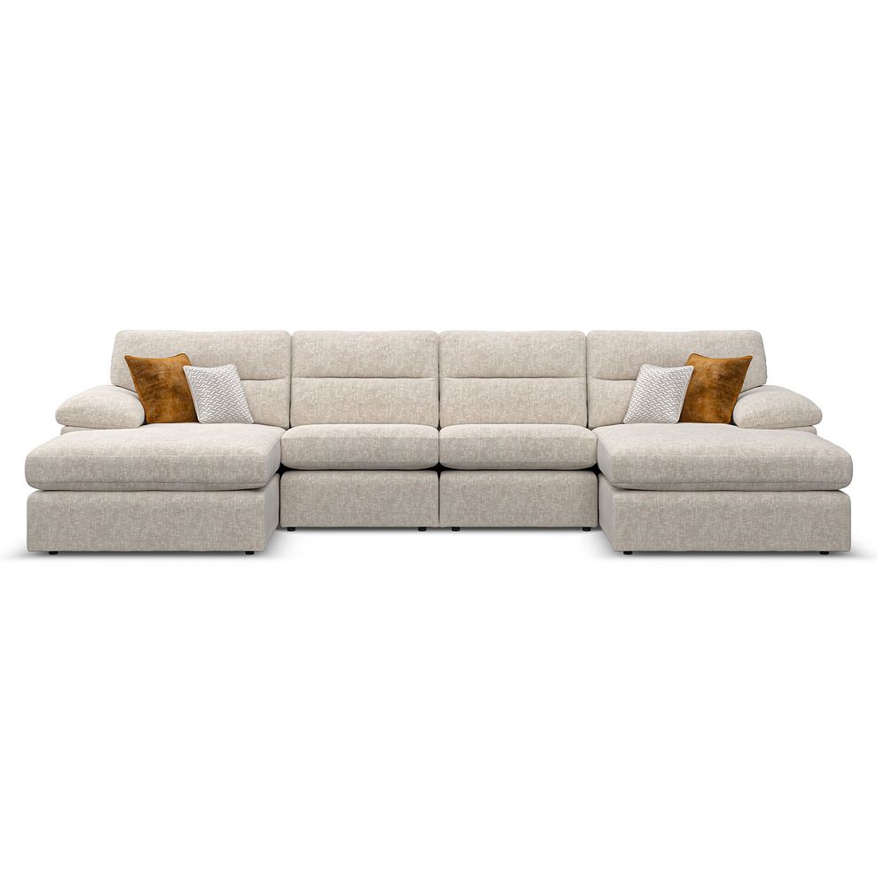 Morgan Modular 4 Seater U-Shape Chaise Sofa in Cupid Beige fabric - Group 17 2