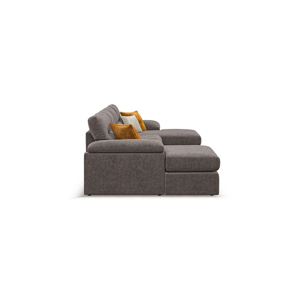 Morgan Modular 4 Seater U-Shape Chaise Sofa in Cupid Brown fabric - Group 17 4