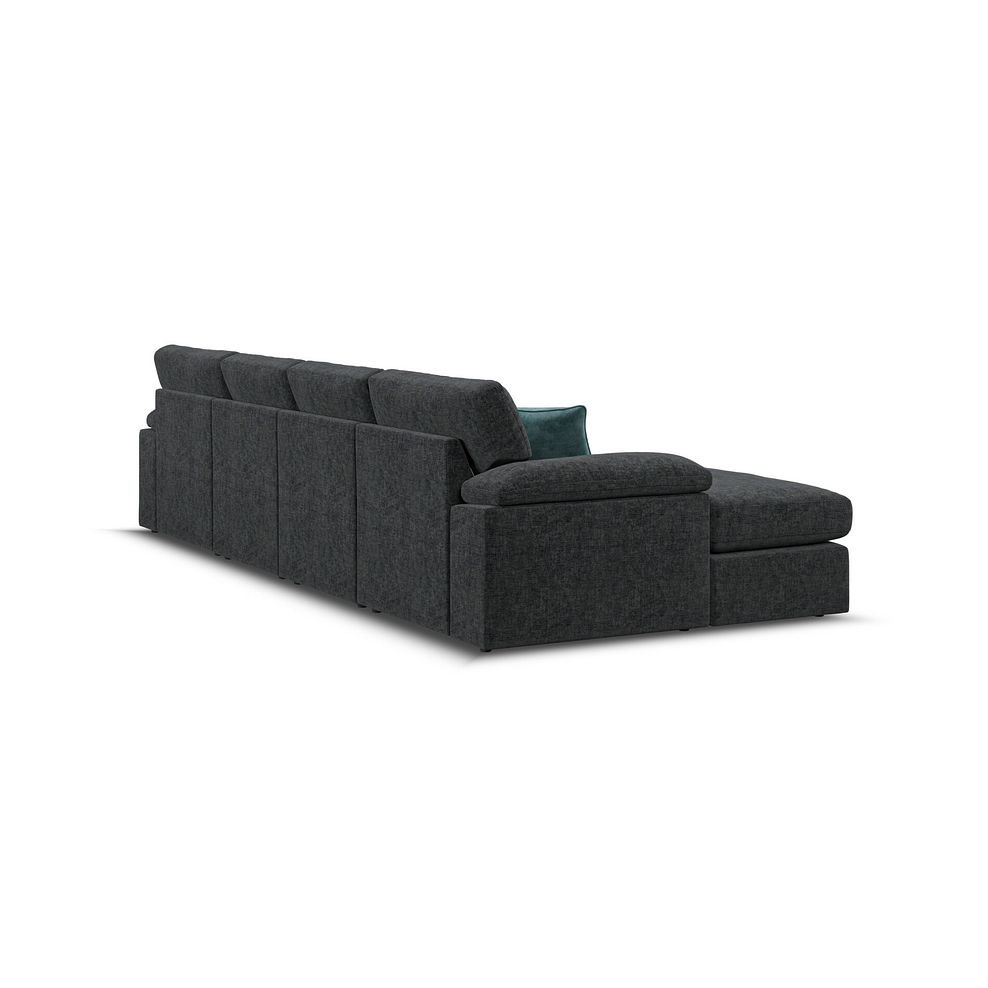 Morgan Modular 4 Seater U-Shape Chaise Sofa in Cupid Charcoal fabric - Group 17 3