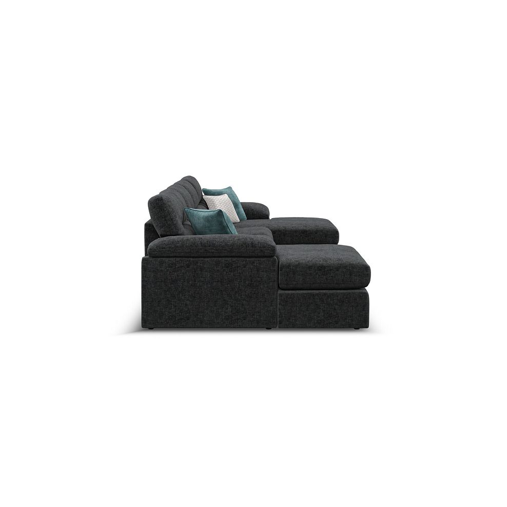 Morgan Modular 4 Seater U-Shape Chaise Sofa in Cupid Charcoal fabric - Group 17 4