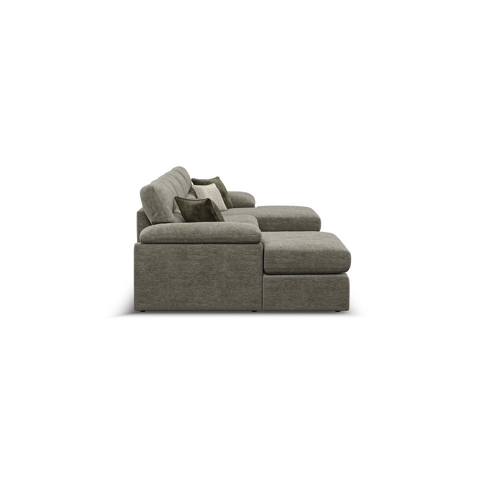 Morgan Modular 4 Seater U-Shape Chaise Sofa in Olive Green Fabric - Group 17 4
