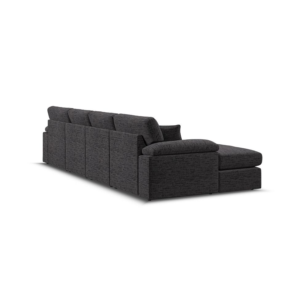 Morgan Modular 4 Seater U-Shape Chaise Sofa in Santos Black with Green and Grey Scatters - Group 17 3