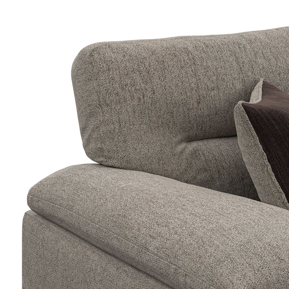 Morgan Modular 4 Seater U-Shape Chaise Sofa in Santos Taupe with Orange and Beige Scatters - Group 17 5