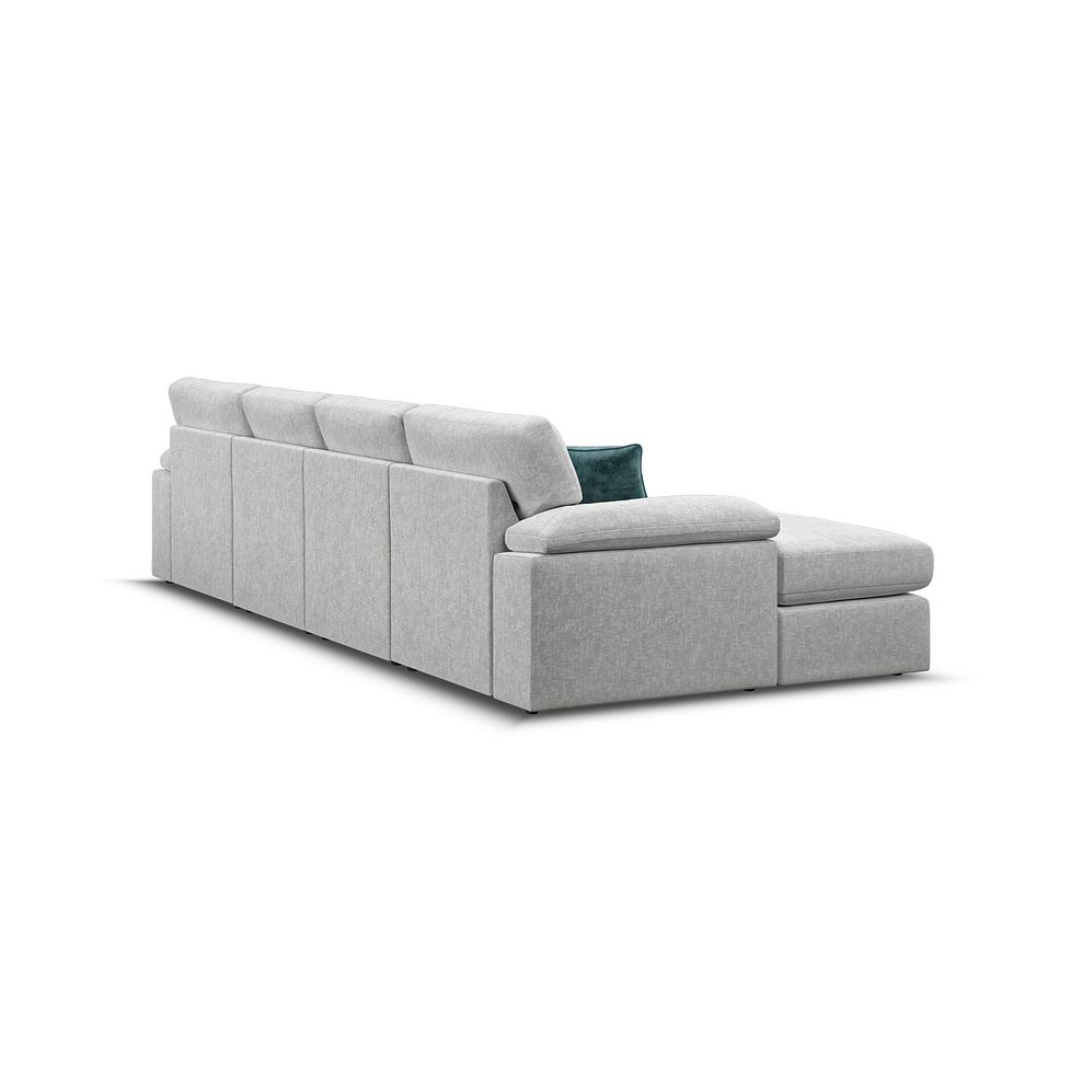 Morgan Modular 4 Seater U-Shape Chaise Sofa in Cupid Silver fabric - Group 17 3