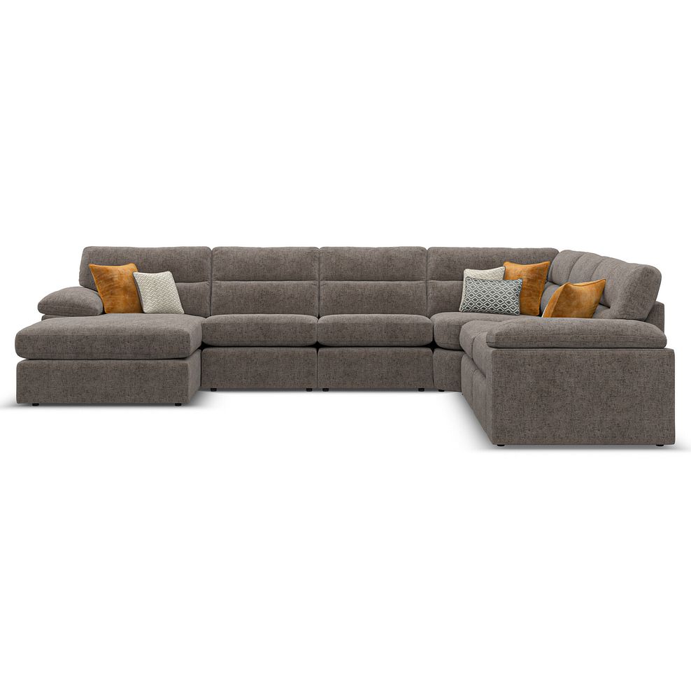 Morgan  Modular 6 Seater Left Hand Corner Sofa with Chaise in Cupid Brown fabric - Group 18 2
