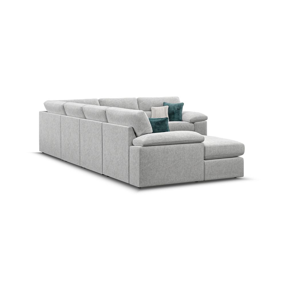 Morgan  Modular 6 Seater Left Hand Corner Sofa with Chaise in Cupid Silver fabric - Group 18 3