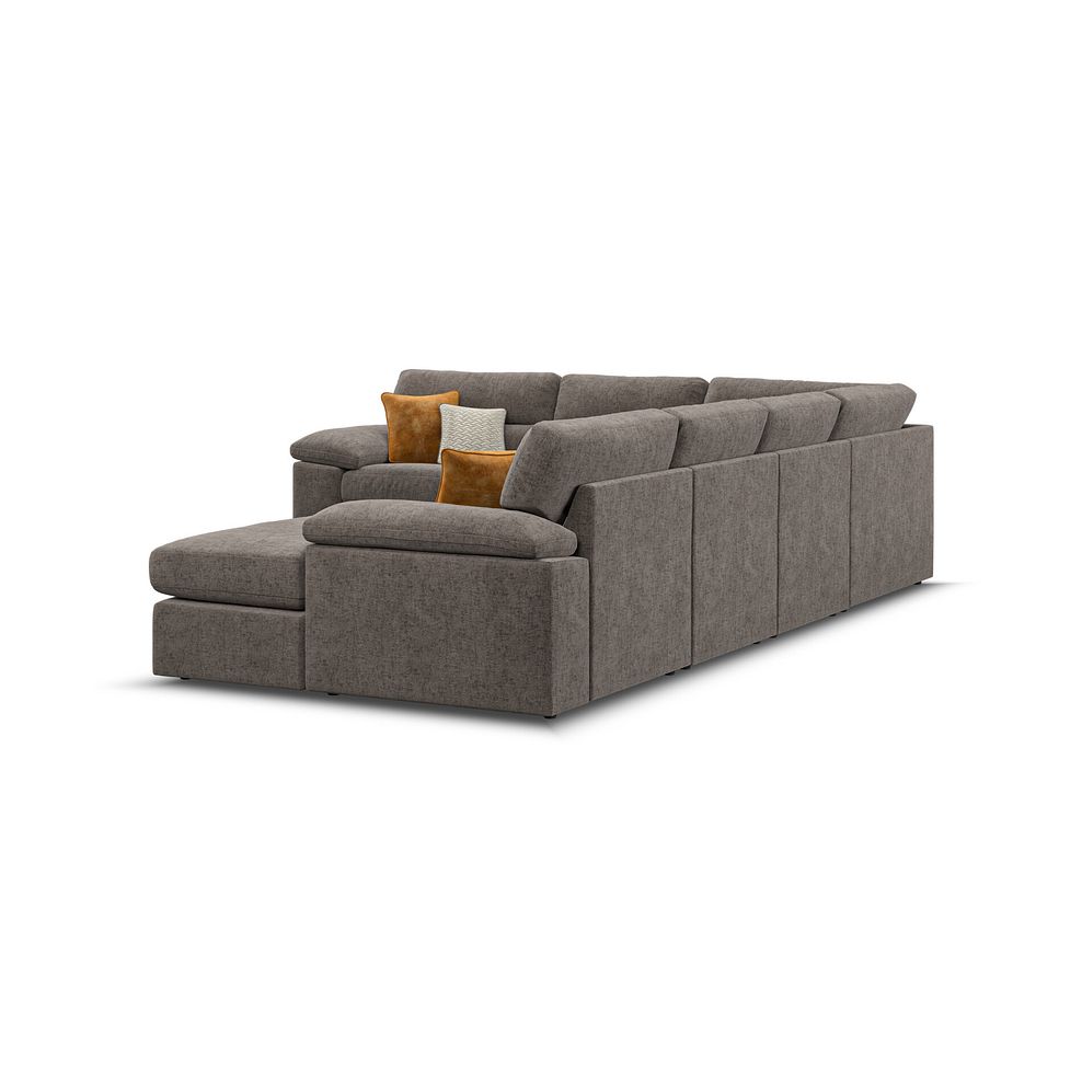 Morgan Modular 6 Seater Right Hand Corner Sofa with Chaise in Cupid Brown fabric - Group 19 3