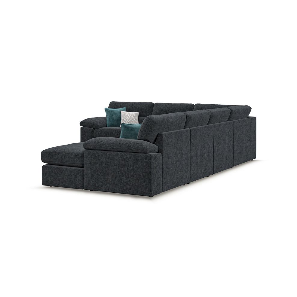Morgan Modular 6 Seater Right Hand Corner Sofa with Chaise in Cupid Charcoal fabric - Group 19 3