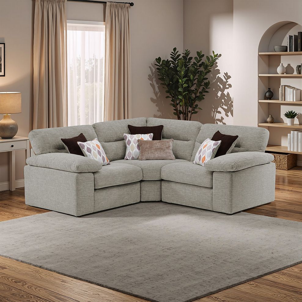 Morgan Modular Group 1 in Santos Mink with Orange and Beige Scatters  1