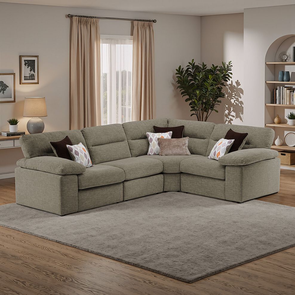 Morgan Modular Group 2 in Santos Taupe with Orange and Beige Scatters  1