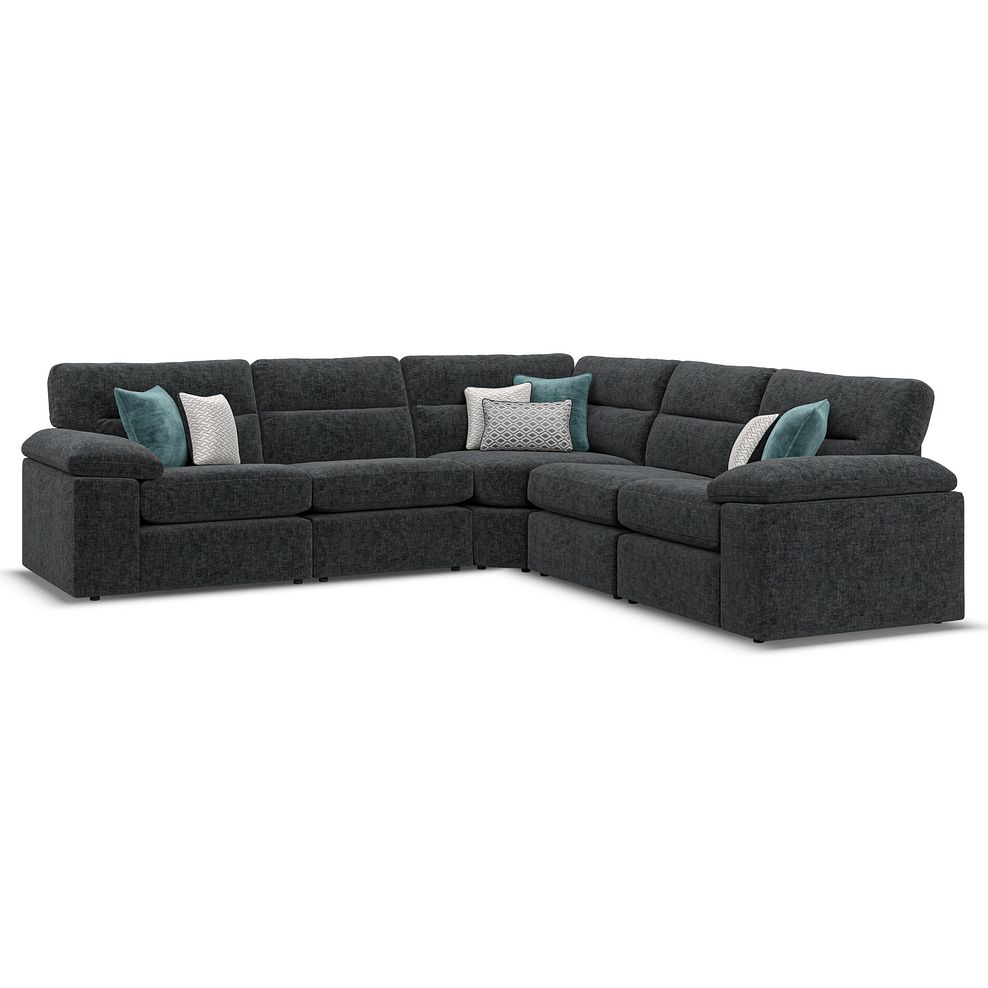 Morgan Modular Group 3 in Cupid Charcoal fabric 1