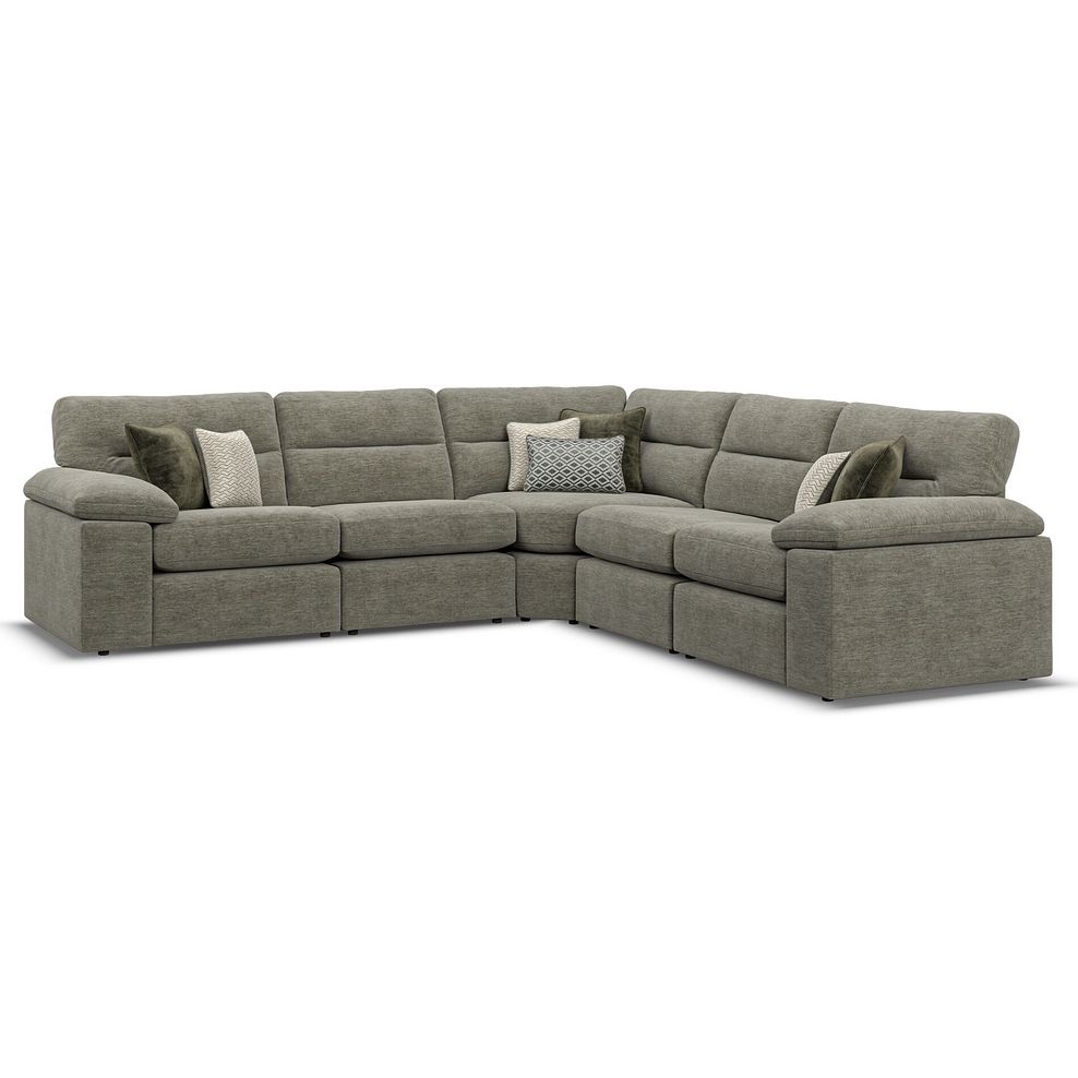 Morgan Modular Group 3 in Olive Green Fabric 2