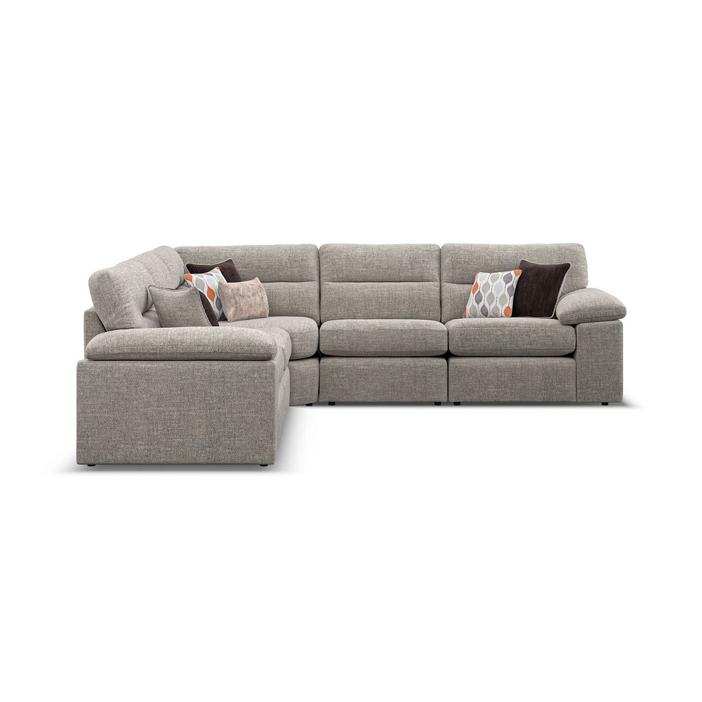 Morgan Modular Group 3 in Santos Mink with Orange and Beige Scatters  4