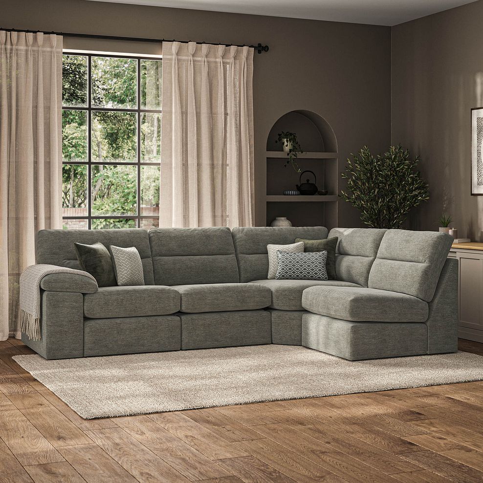 Morgan Modular Group 4 in Olive Green Fabric 1