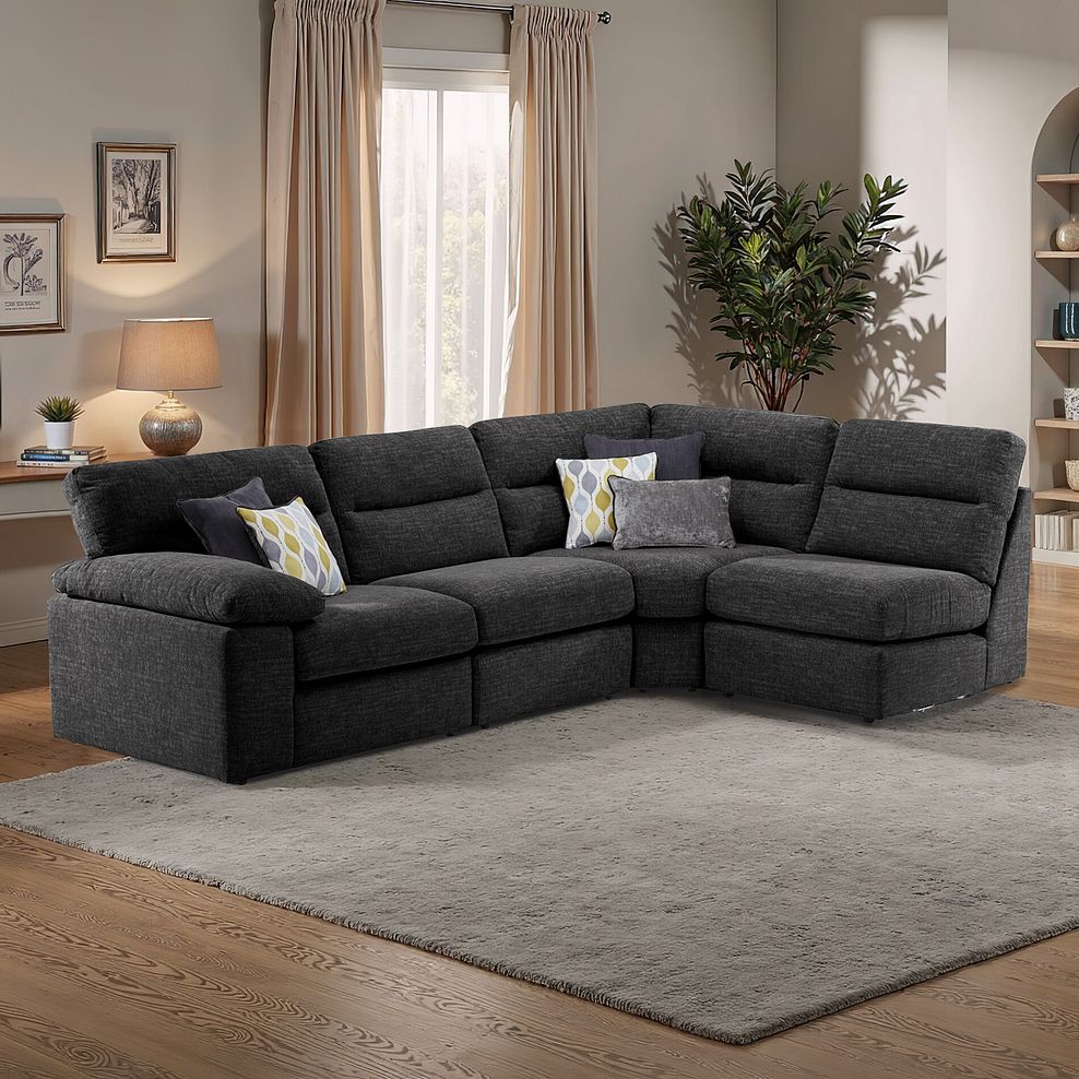 Morgan Modular Group 4 in Santos Black with Green and Grey Scatters  1