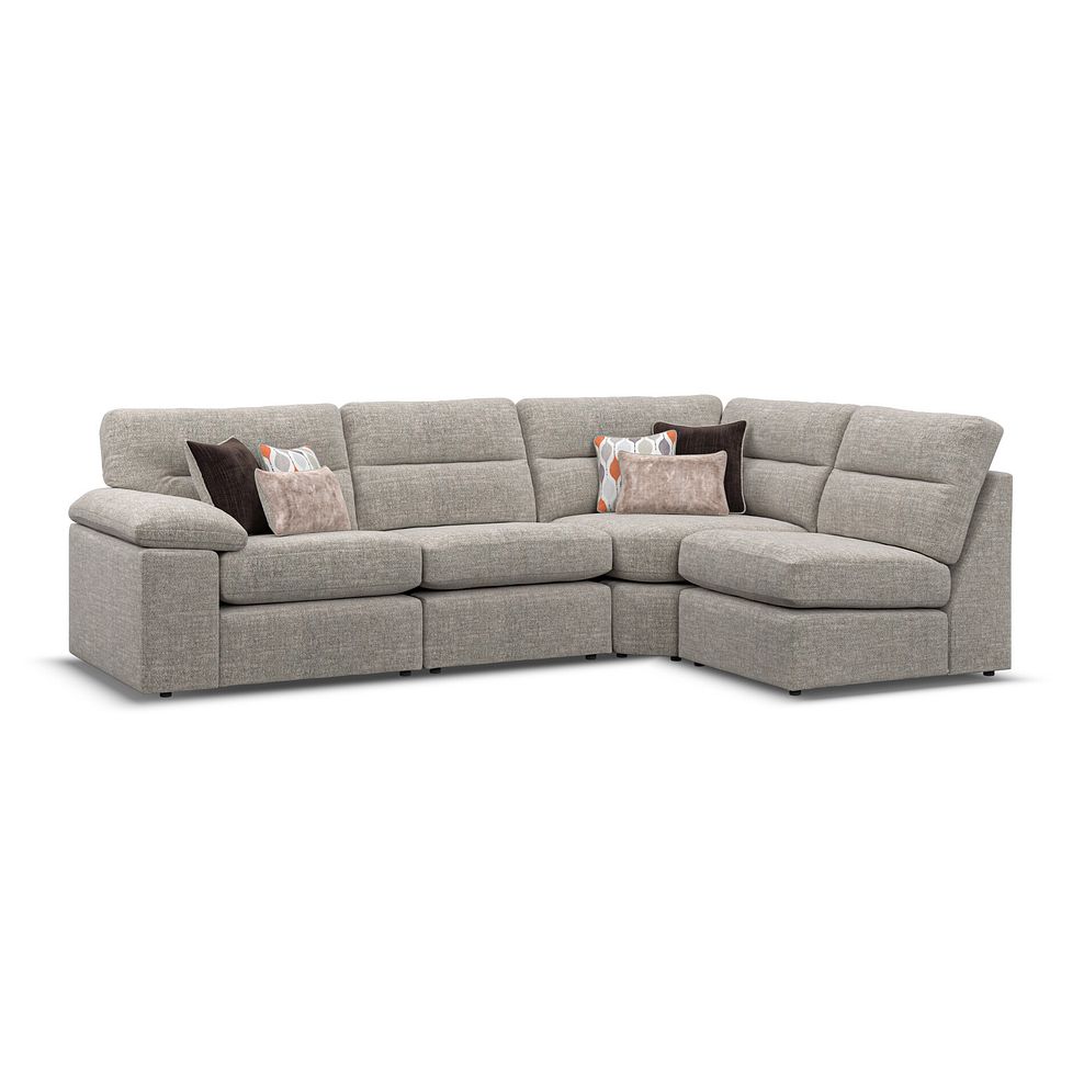 Morgan Modular Group 4 in Santos Mink with Orange and Beige Scatters  1