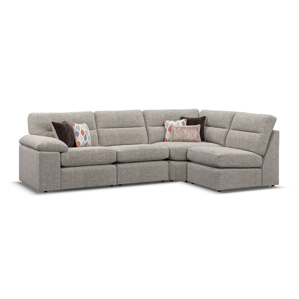 Morgan Modular Group 4 in Santos Mink with Orange and Beige Scatters  2