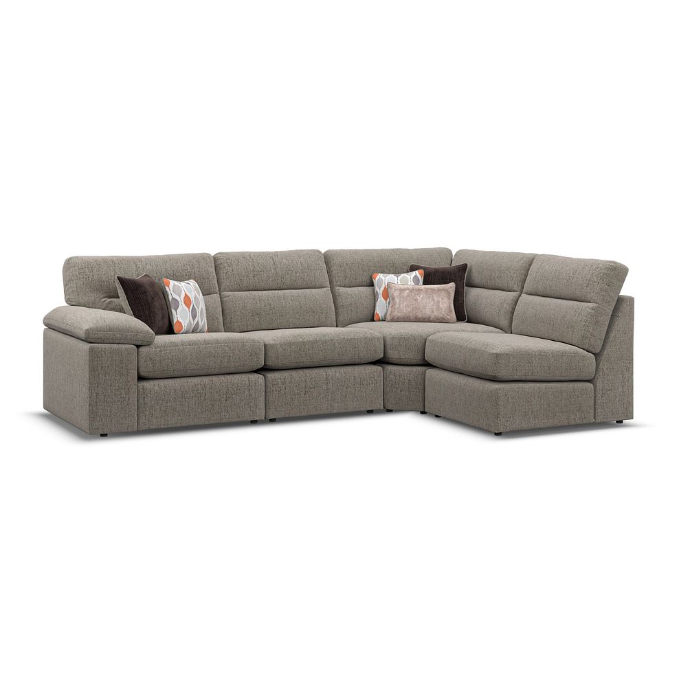 Morgan Modular Group 4 in Santos Taupe with Orange and Beige Scatters  2