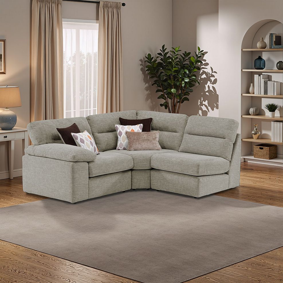 Morgan Modular Group 6 in Santos Mink with Orange and Beige Scatters  1