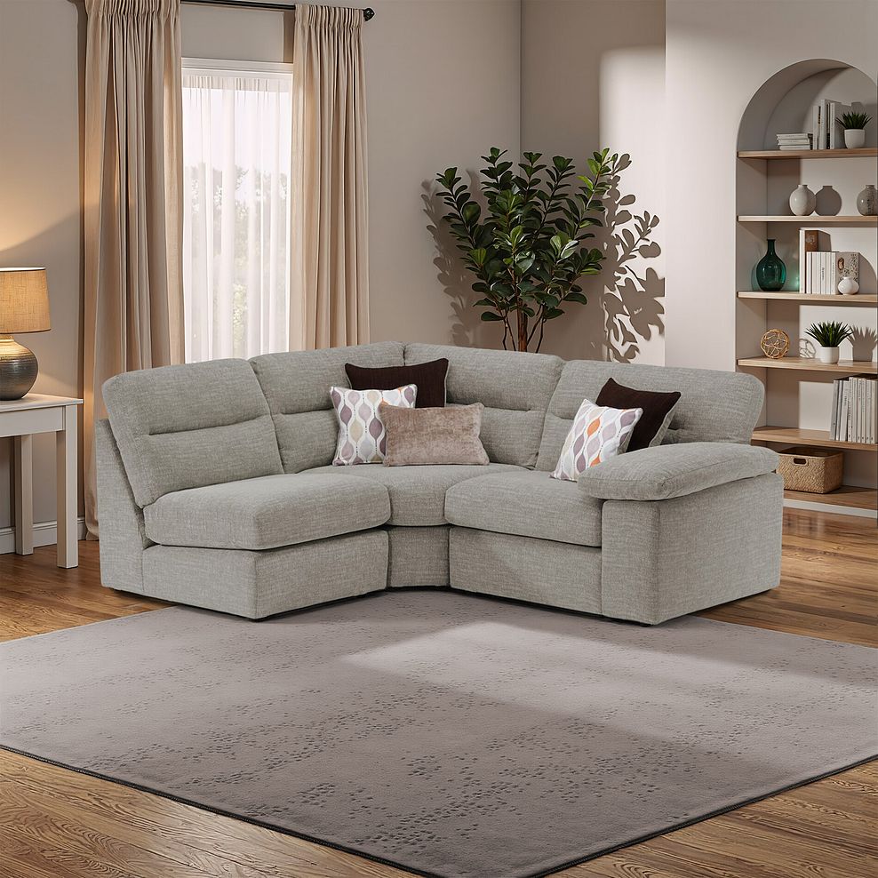 Morgan Modular Group 7 in Santos Mink with Orange and Beige Scatters  1