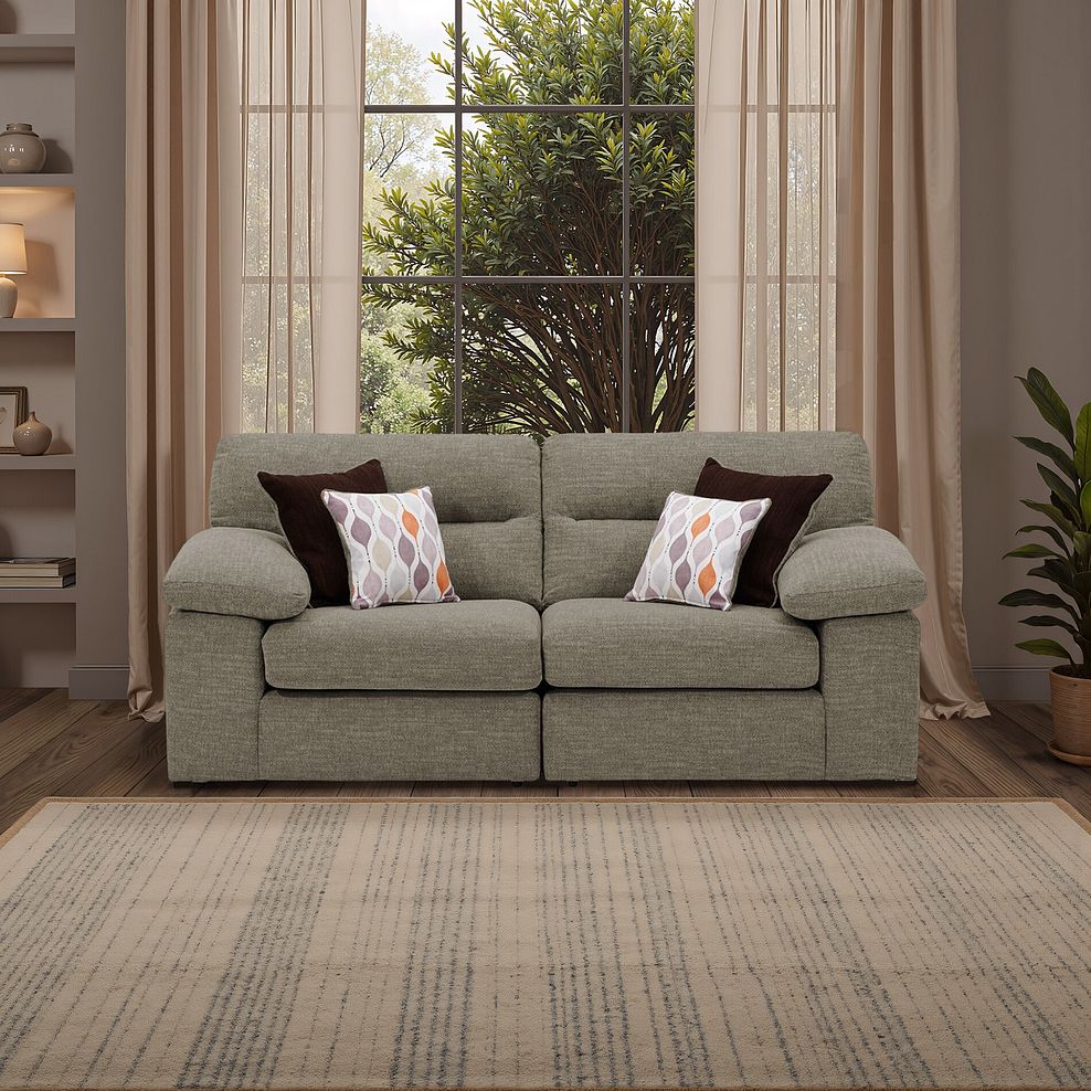 Morgan Modular Group 8 in Santos Taupe with Orange and Beige Scatters  1