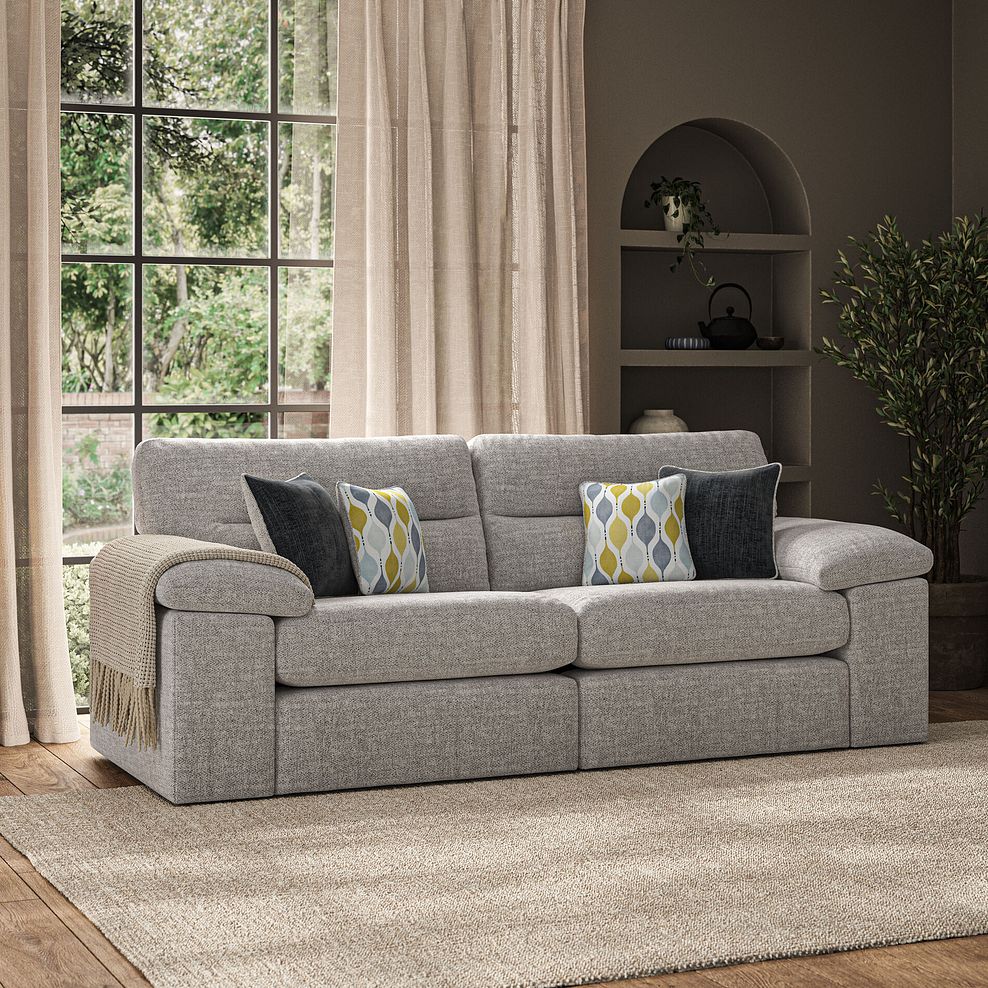 Morgan 3 Seater Sofa in Santos Silver 2
