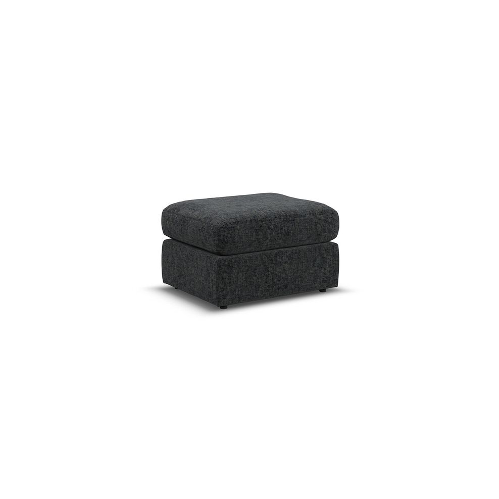 Morgan Small Fender Footstool in Cupid Charcoal fabric 1