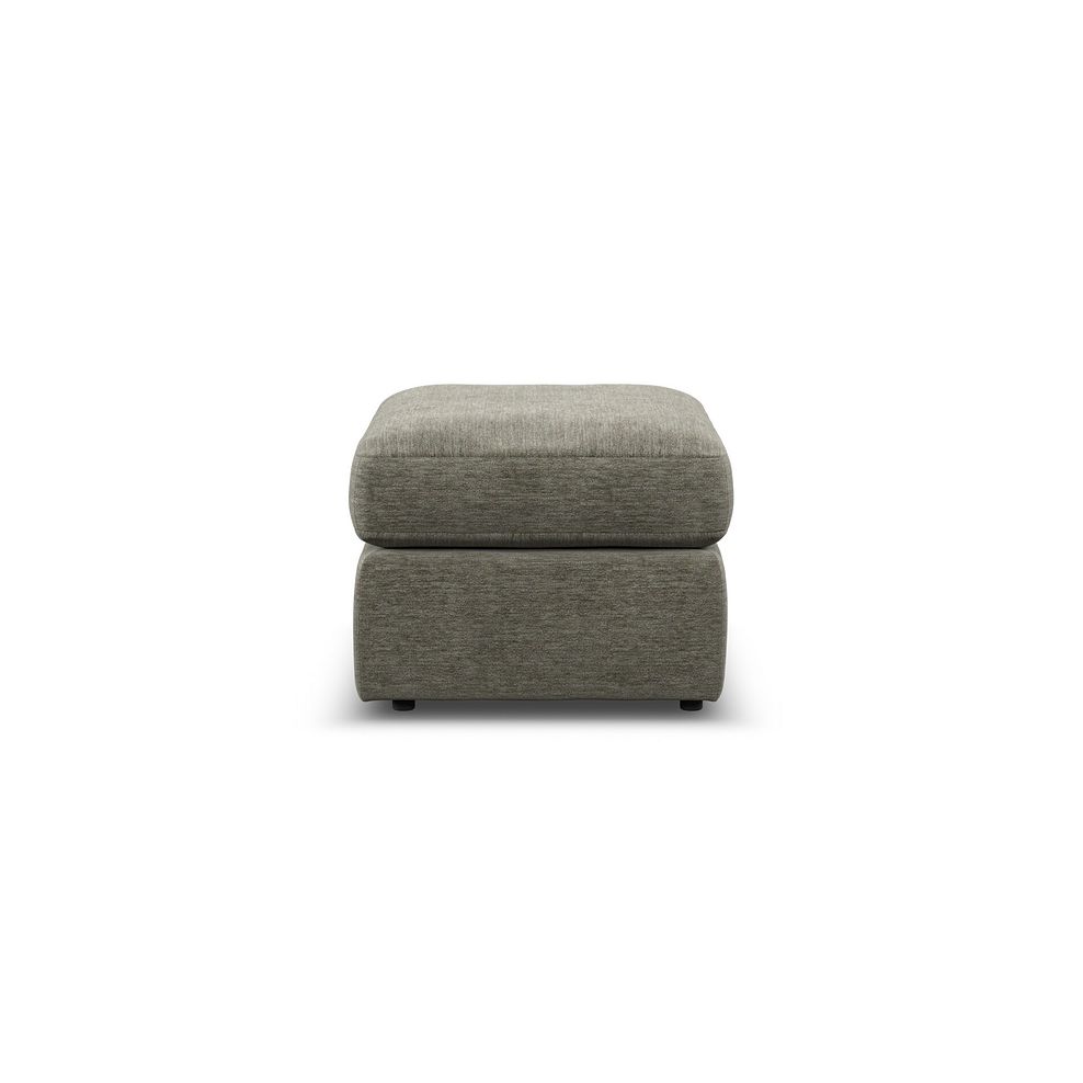 Morgan Small Fender Footstool in Olive Green fabric 4