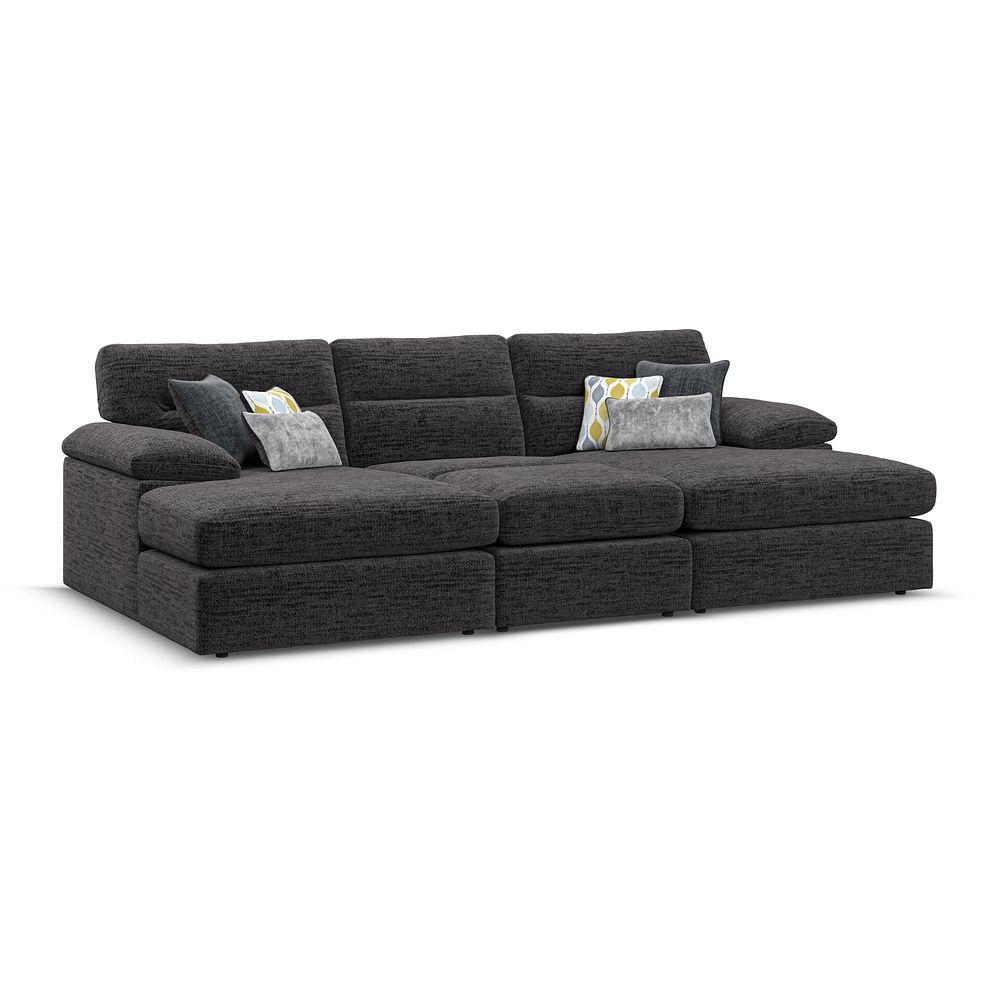 Morgan Small Fender Footstool in Santos Black fabric 5