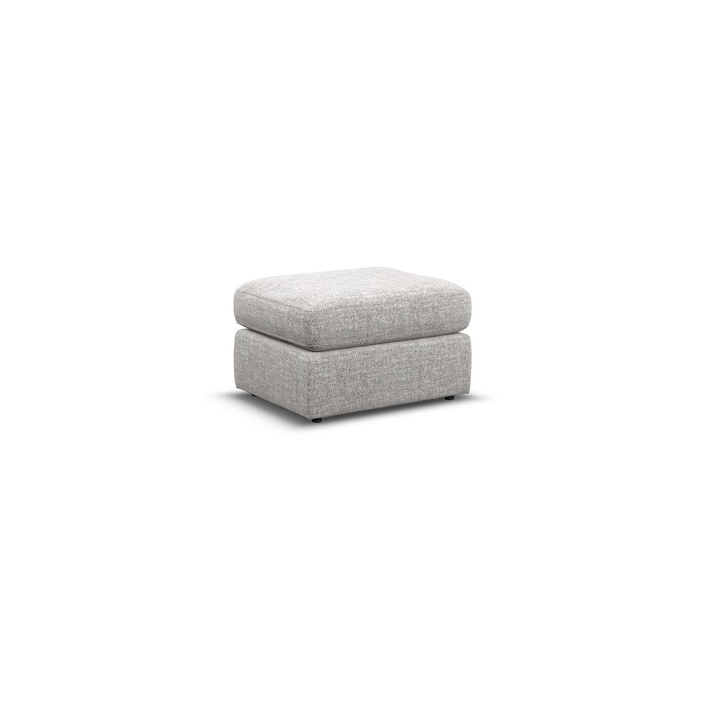 Morgan Small Fender Footstool in Santos Silver fabric 1