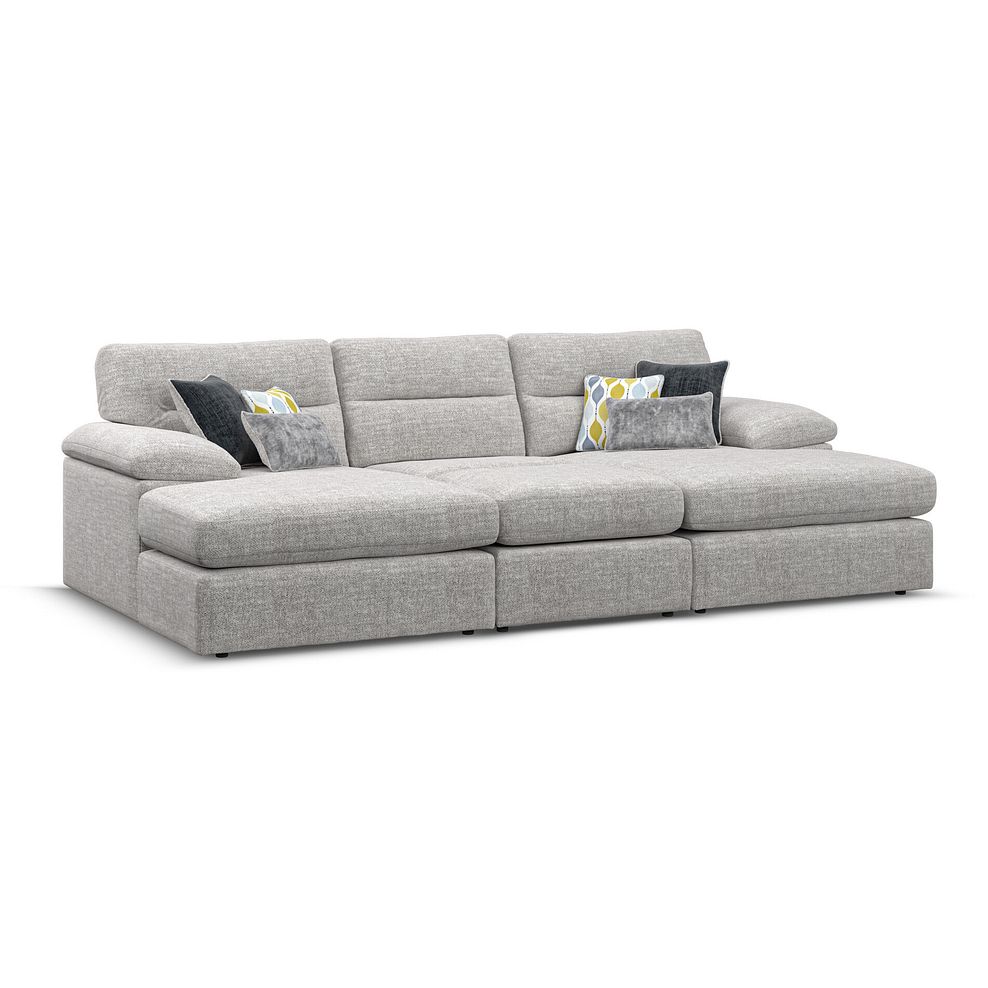 Morgan Small Fender Footstool in Santos Silver fabric 5