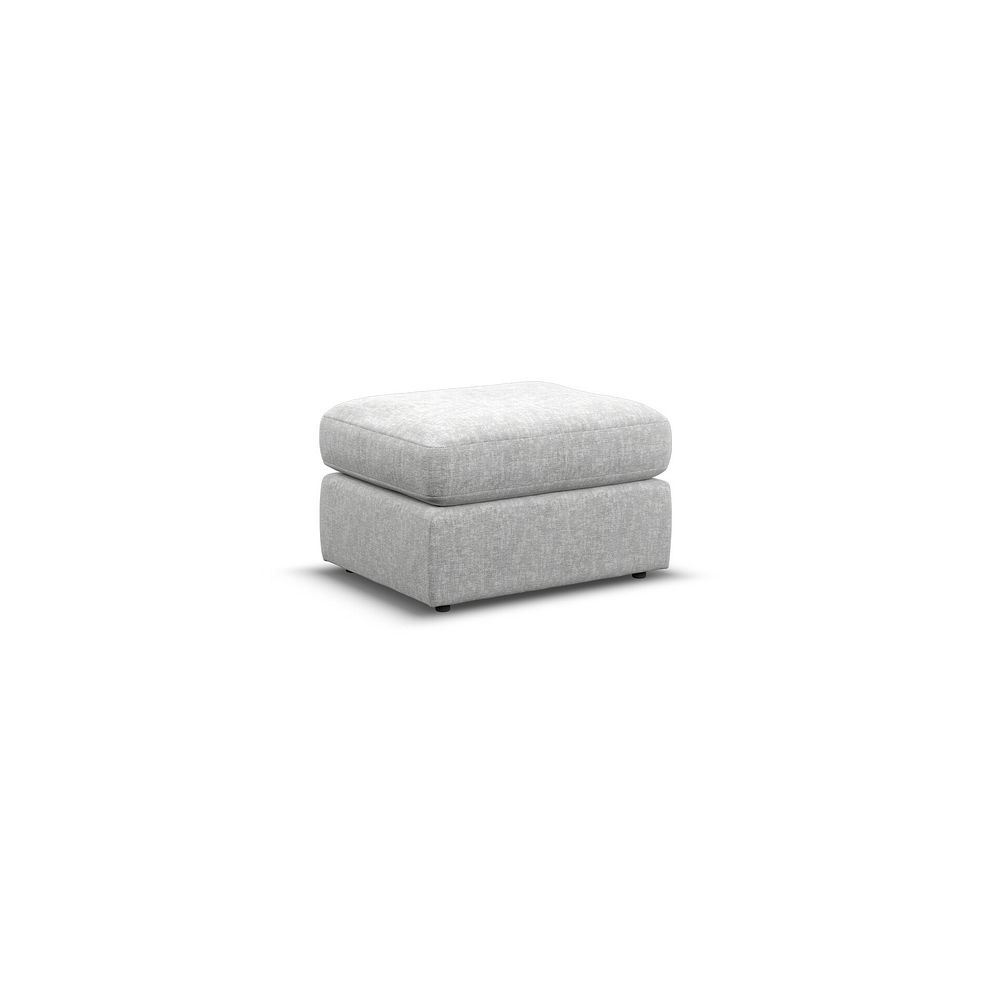 Morgan Small Fender Footstool in Cupid Silver fabric 1
